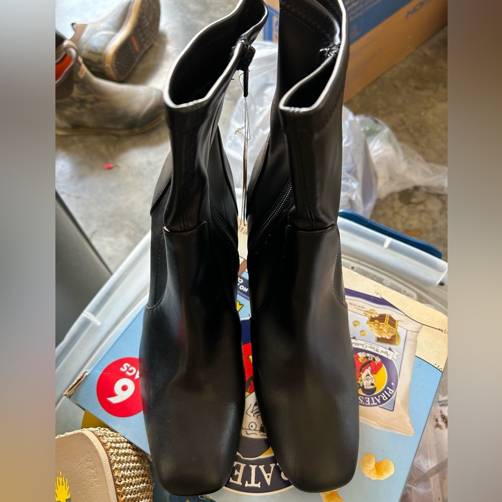 a new day Black Heeled Boots with Sleek Design NEW with tags!